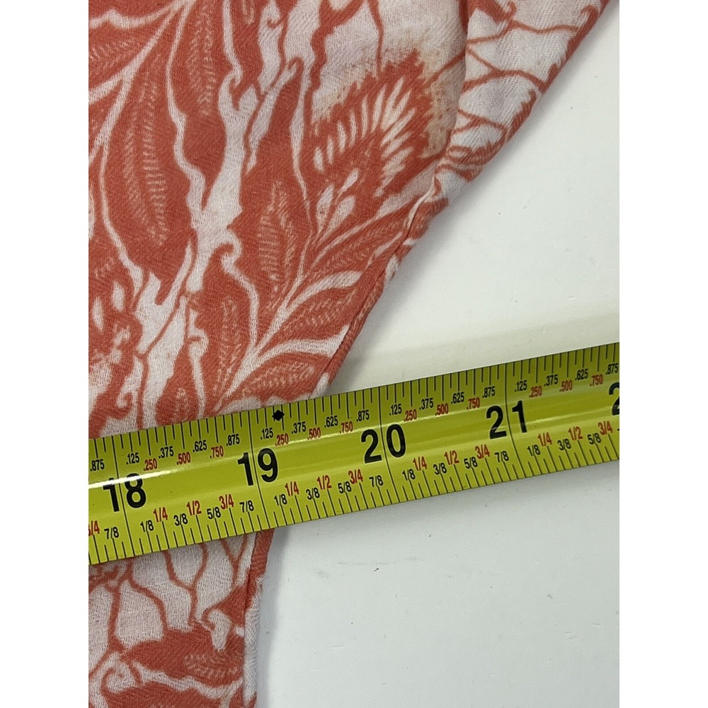 Loft Top Petites Women's Sz XXSP Orange Dolman Roll Tab 3/4 Sleeves Side Slits - Picture 8 of 8